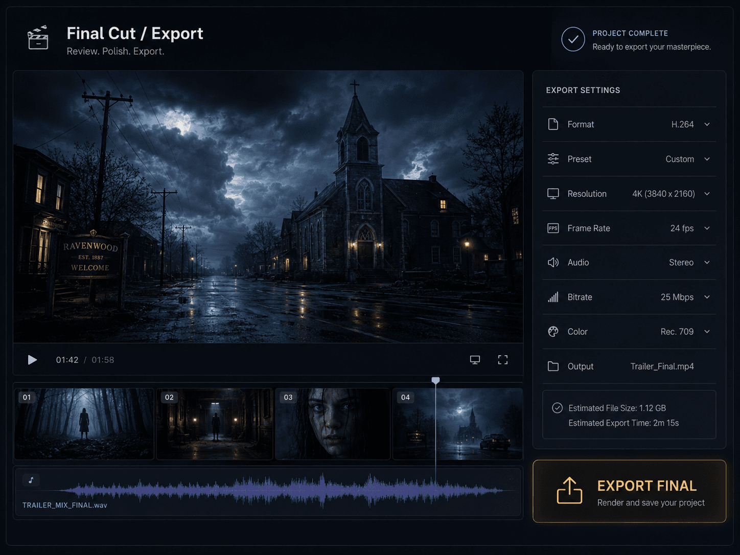 Final cut export workflow visual