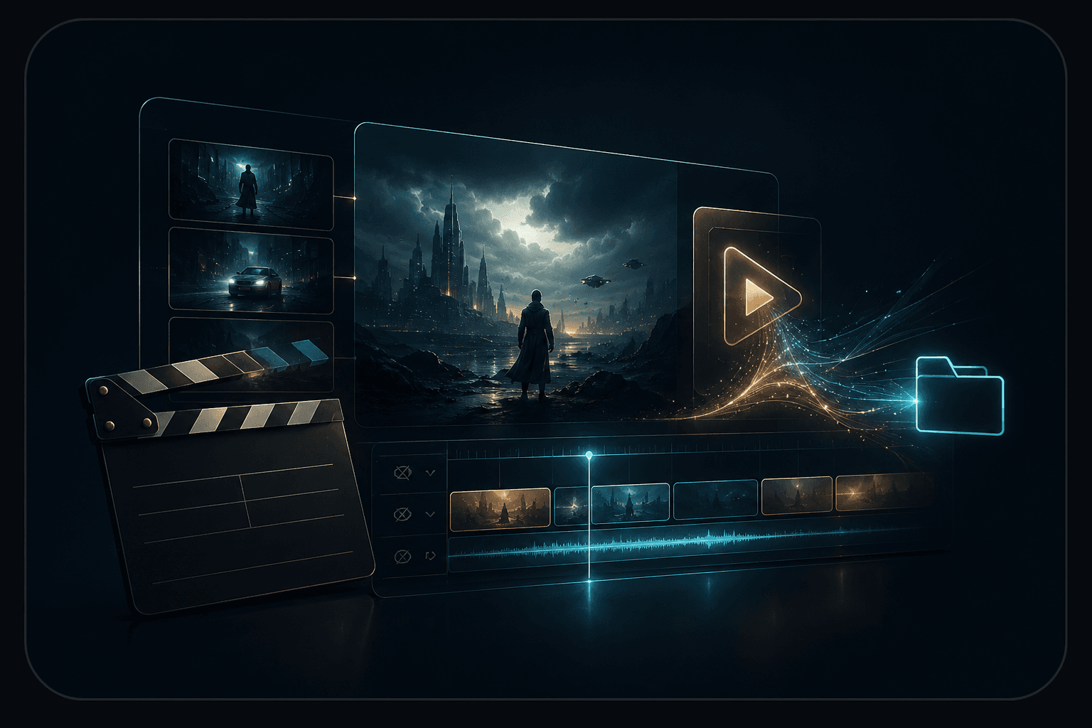 CAINIX cinematic production and editing interface